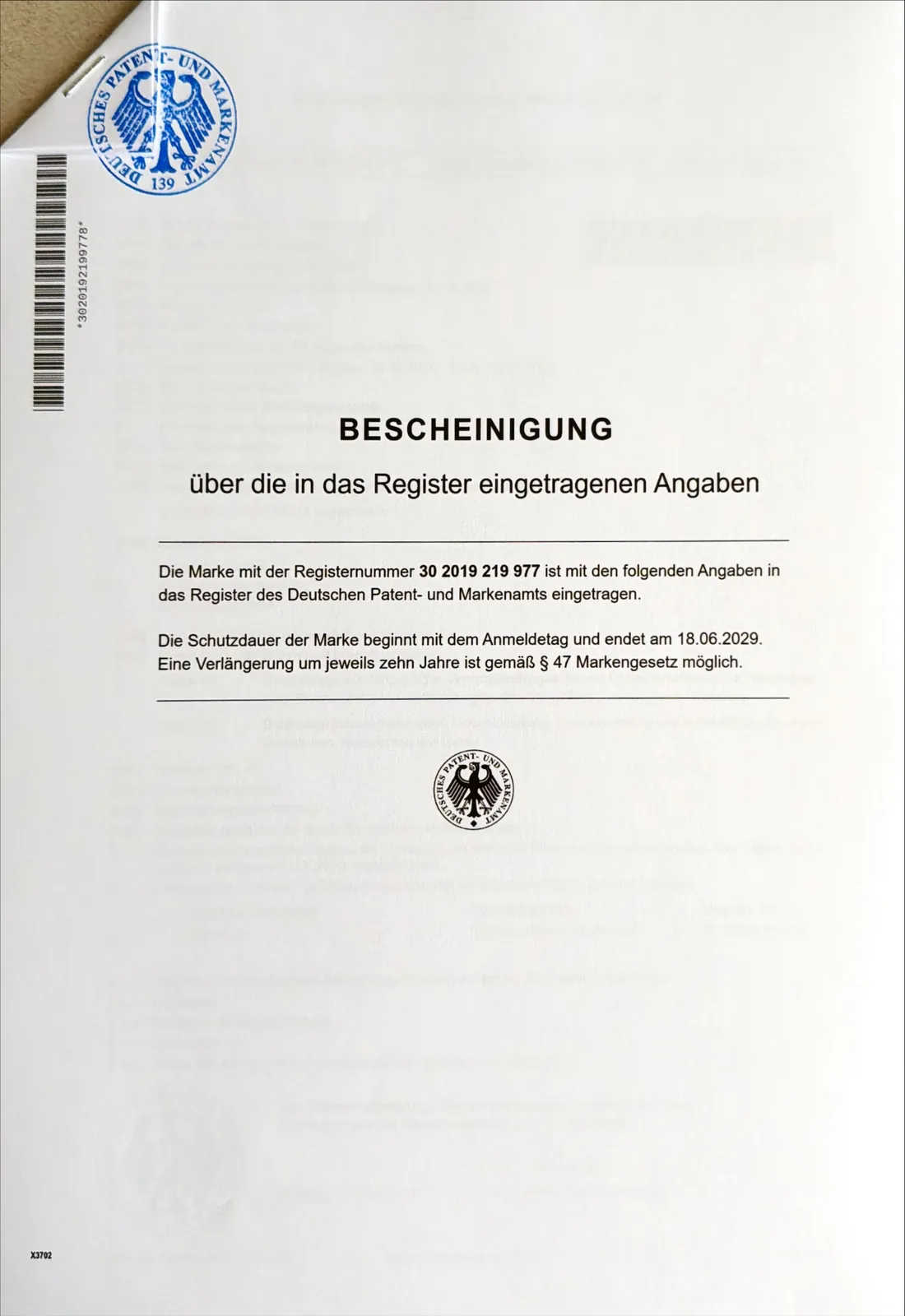 Certified register extract for ai-quanton, page 1