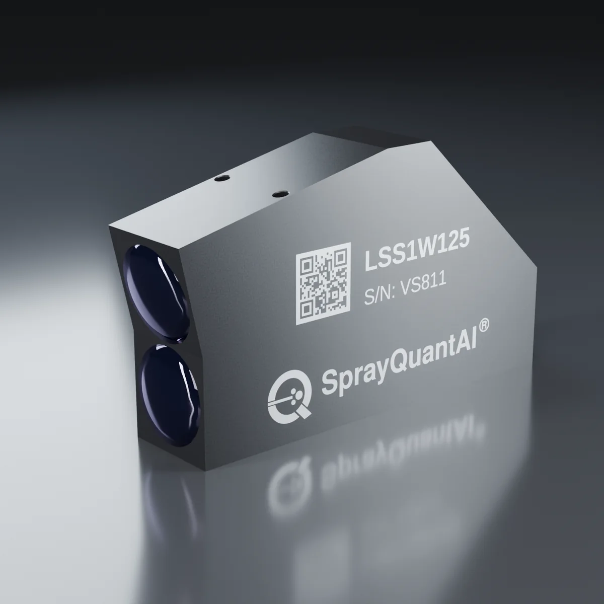 測定プローブLSS1(SprayQuantAI®仕様)、左側からの眺め