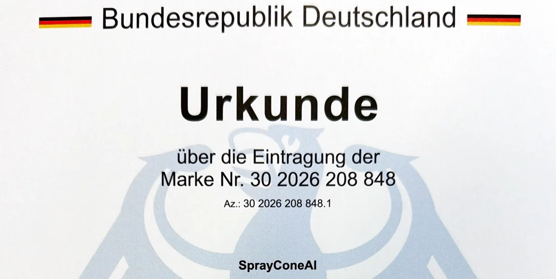 SprayConeAI® Trademark Registered in Germany – A New Step Toward Scalable Spray Analysis